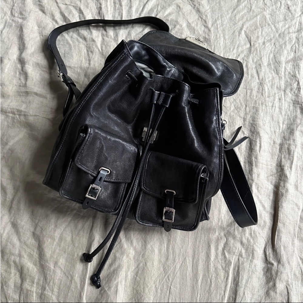 rag & bone Black Leather Backpack - Picture 4 of 9